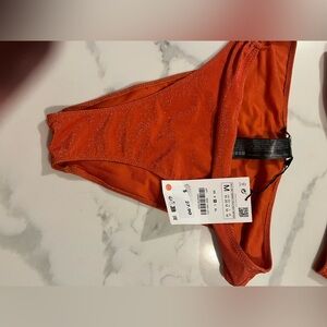Zara orange bikini bottom